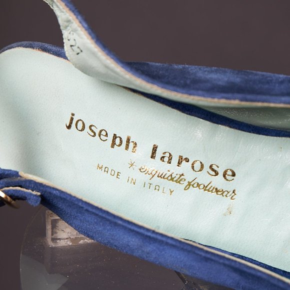 1970s Peep Toe Suede Platform Heels Shoes - Picture 5 of 8